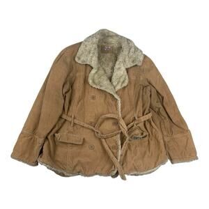 vintage seventy 7 women's 3x corduroy jacket tan faux fur y2k brown penny